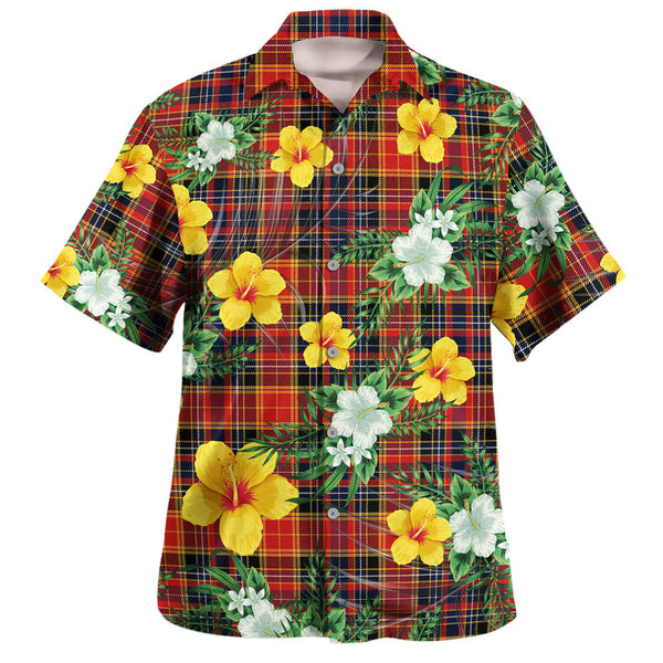 Dalrymple of Castleton Modern Clan Badge Tartan Hawaiian Shirt Summer Vibes Style