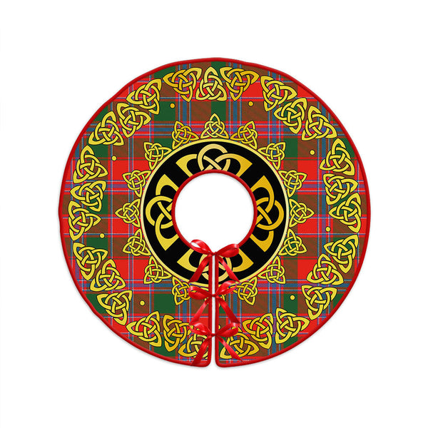 Dalzell  Clan Badge Tartan Christmas Tree Skirt Golden Celtic Heritage