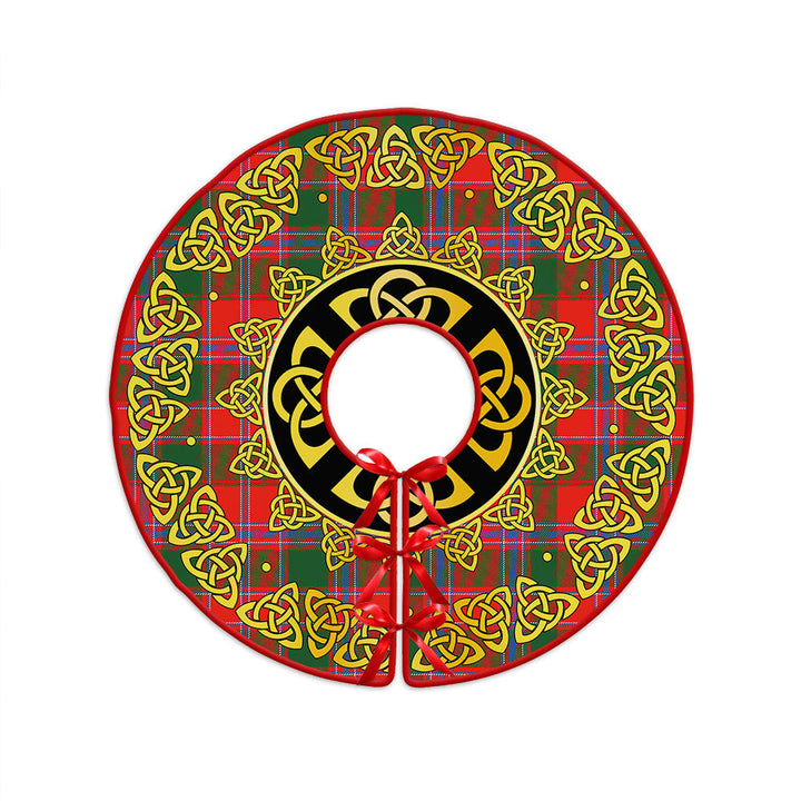 Dalzell  Clan Badge Tartan Christmas Tree Skirt Golden Celtic Heritage