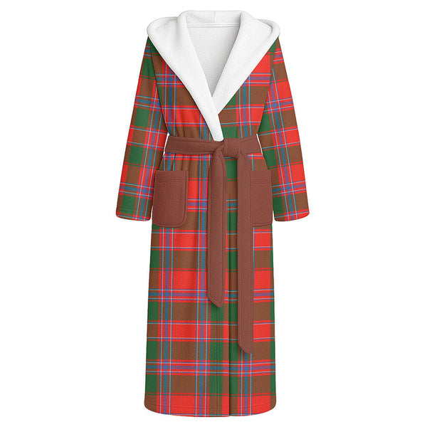 Dalzell  Clan Badge Tartan Flannel Hooded Bathrobe