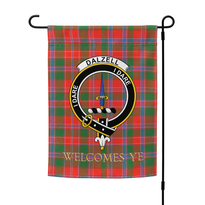 Dalzell  Clan Badge Tartan Garden Flag