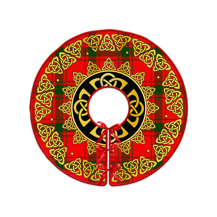 Darroch Clan Badge Tartan Christmas Tree Skirt Golden Celtic Heritage