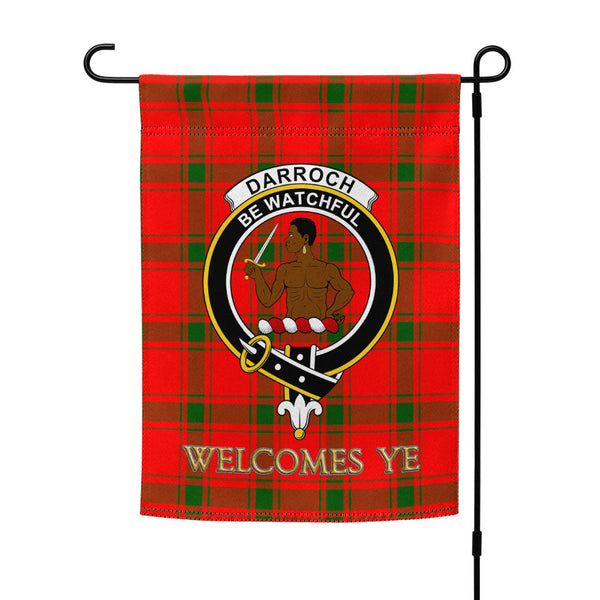 Darroch Clan Badge Tartan Garden Flag