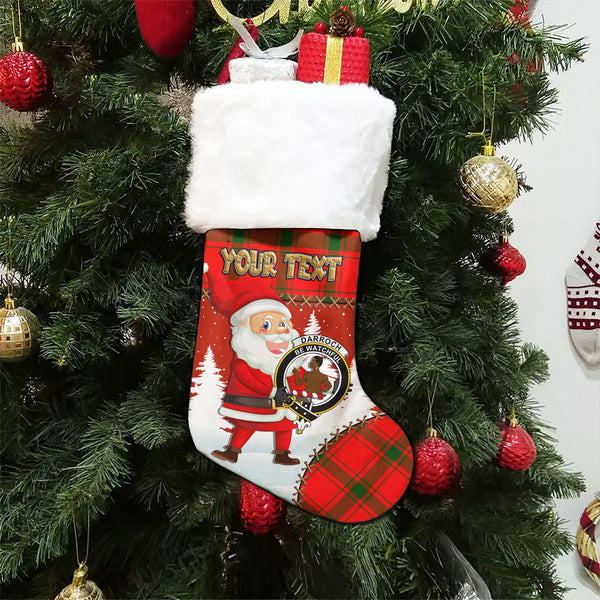 Darroch Clan Badge Tartan Christmas Stocking Holiday Blessings Merry Christmas Joy