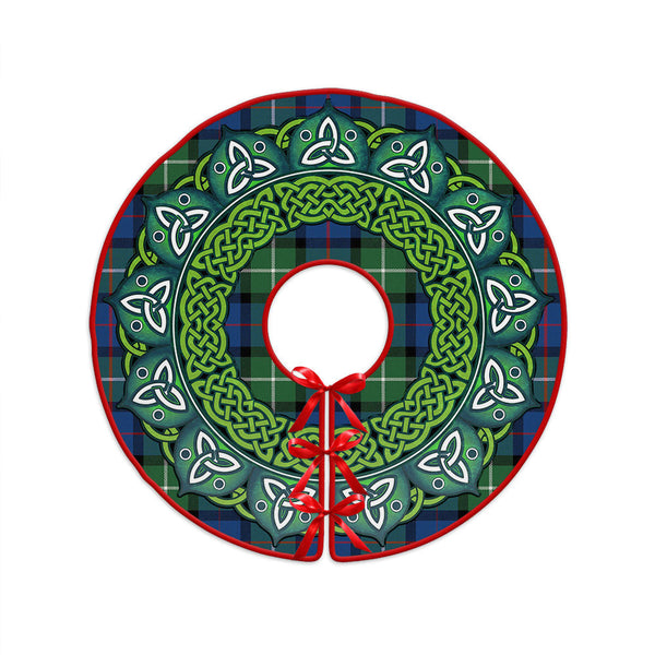 Davidson Modern Clan Badge Tartan Christmas Tree Skirt Heritage Holiday Decor