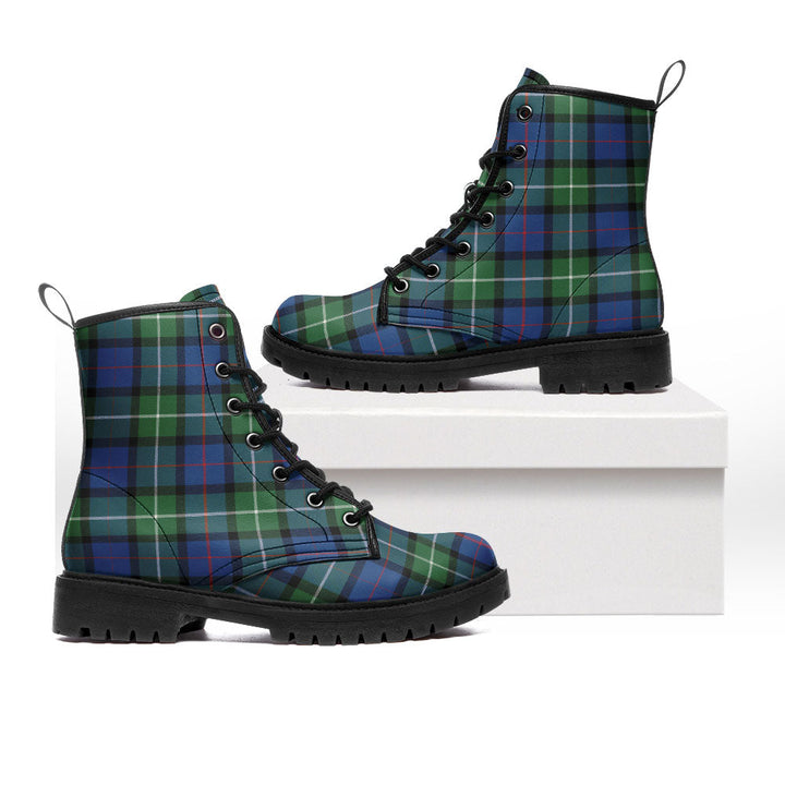 Davidson Modern Clan Badge Tartan Leather Boots