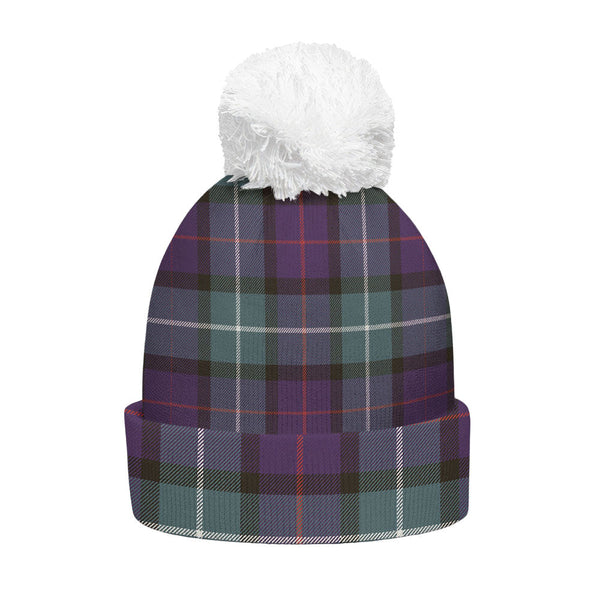 Davidson Weathered Clan Badge Tartan Bobble Beanie Hat