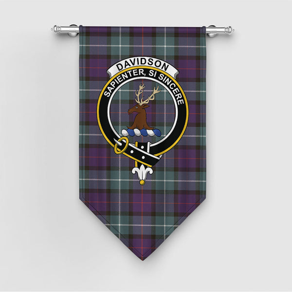 Davidson Weathered Clan Badge Tartan Gonfalon