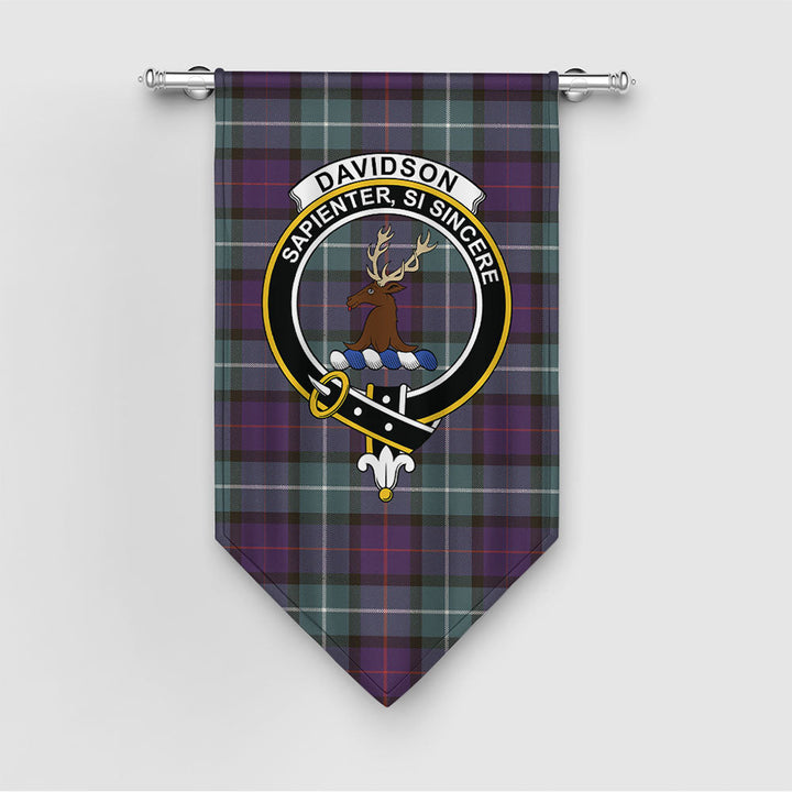 Davidson Weathered Clan Badge Tartan Gonfalon