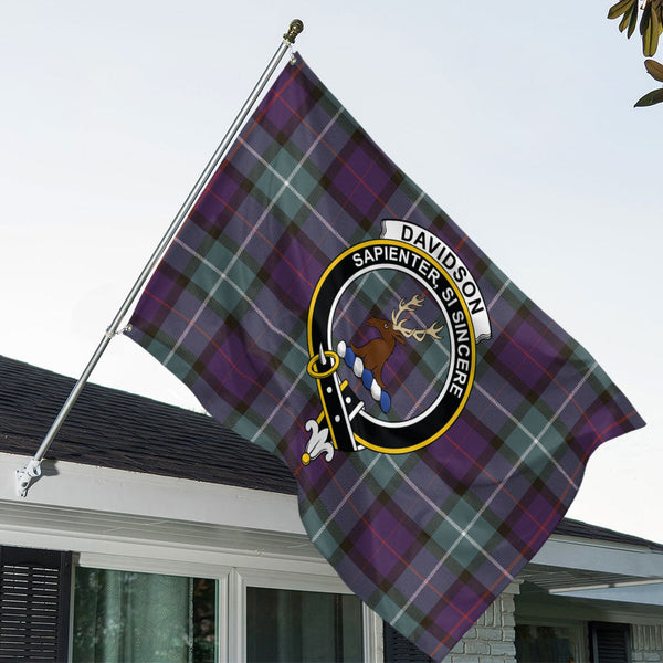 Davidson Weathered Clan Badge Tartan House Flag