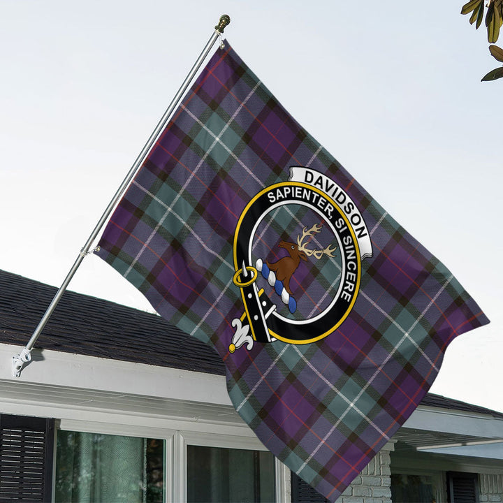 Davidson Weathered Clan Badge Tartan House Flag