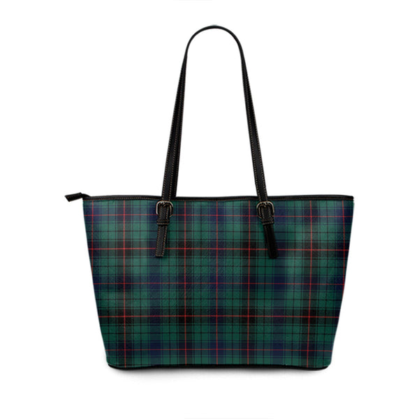 Davidson (Vestiarium Scoticum) Modern Tartan Leather Tote Bag