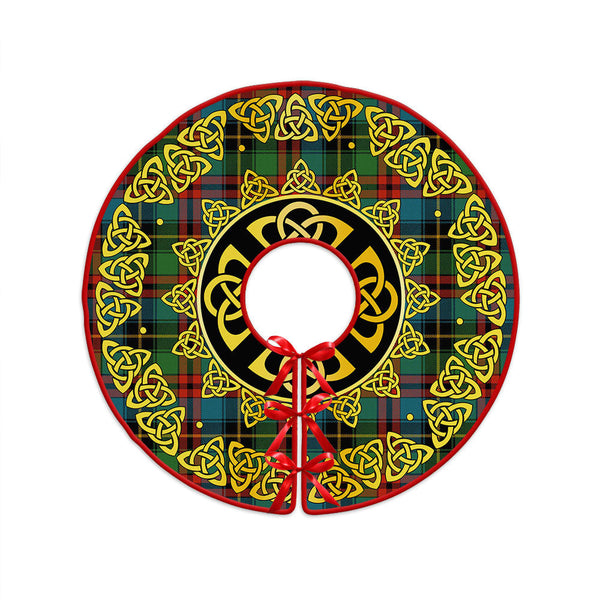 Deas Ancient Clan Badge Tartan Christmas Tree Skirt Golden Celtic Heritage