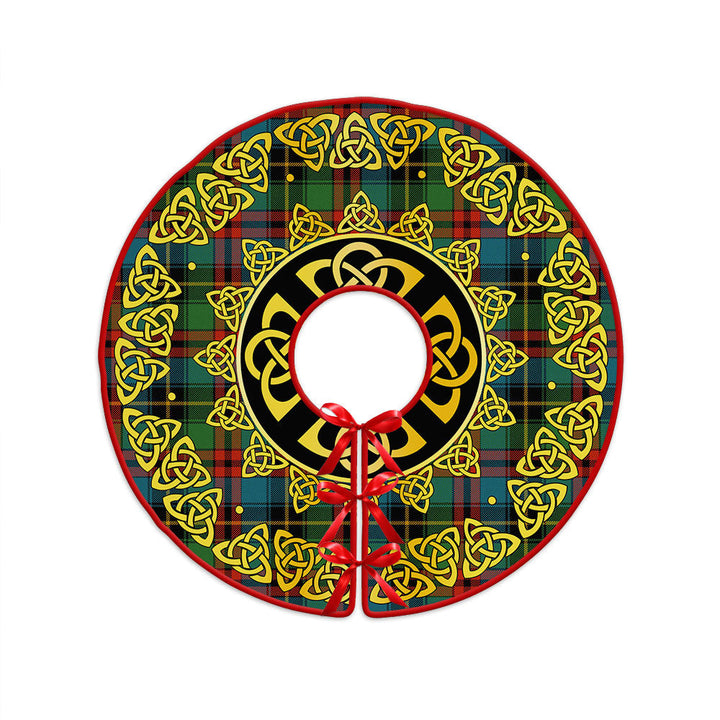Deas Ancient Clan Badge Tartan Christmas Tree Skirt Golden Celtic Heritage