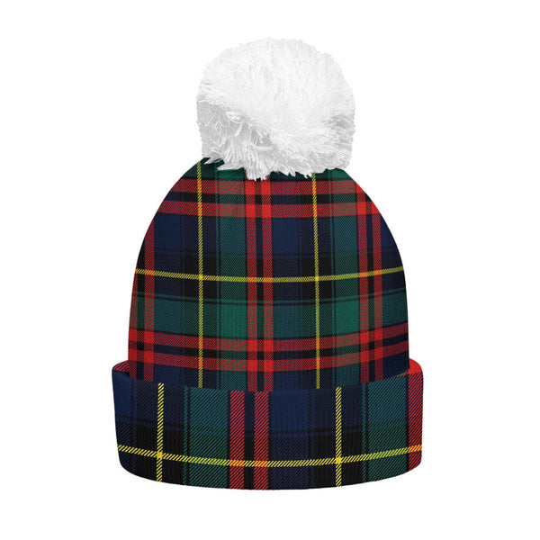 Deas Modern Clan Badge Tartan Bobble Beanie Hat