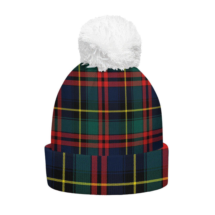 Deas Modern Clan Badge Tartan Bobble Beanie Hat