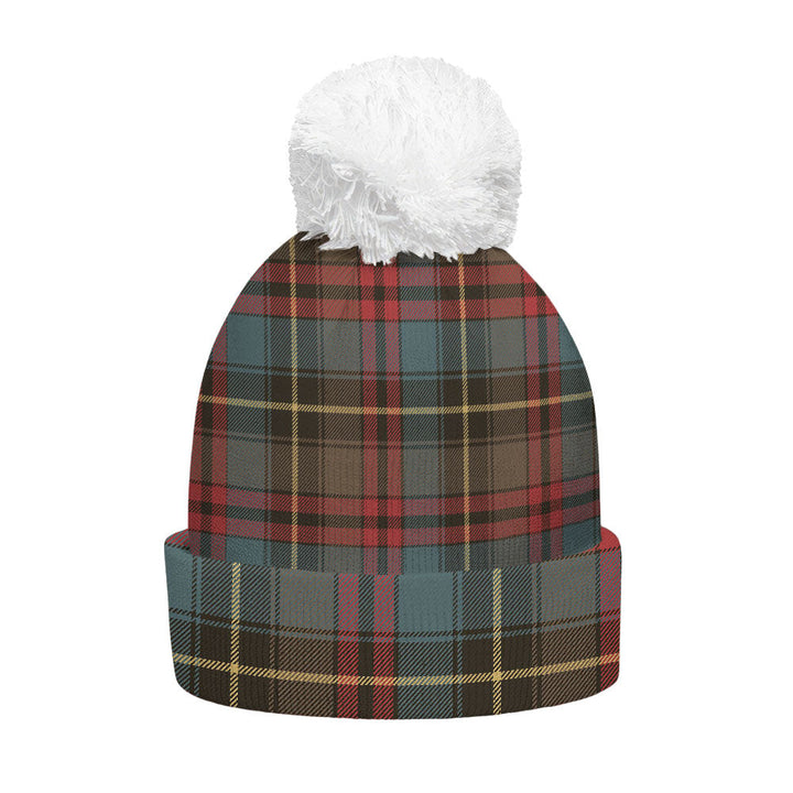 Deas Weathered Clan Badge Tartan Bobble Beanie Hat