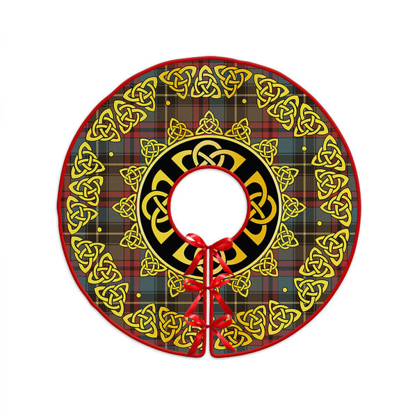 Deas Weathered Clan Badge Tartan Christmas Tree Skirt Golden Celtic Heritage