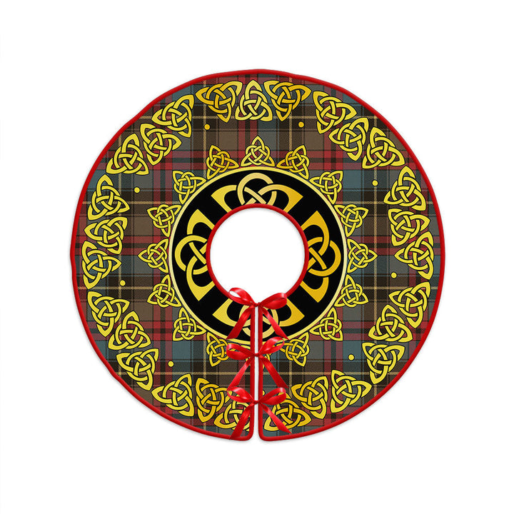 Deas Weathered Clan Badge Tartan Christmas Tree Skirt Golden Celtic Heritage