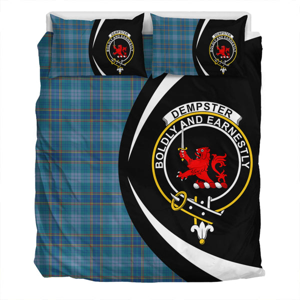 Dempster Ancient Clan Badge Tartan Bedding Set Circle Style