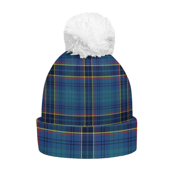 Dempster Modern Clan Badge Tartan Bobble Beanie Hat