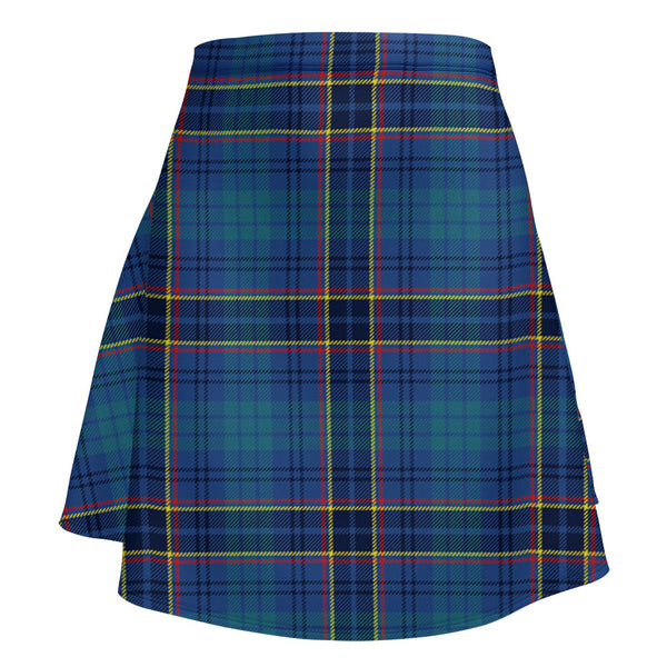Dempster Modern Clan Badge Tartan Flared Skirt