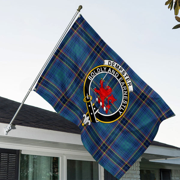 Dempster Modern Clan Badge Tartan House Flag