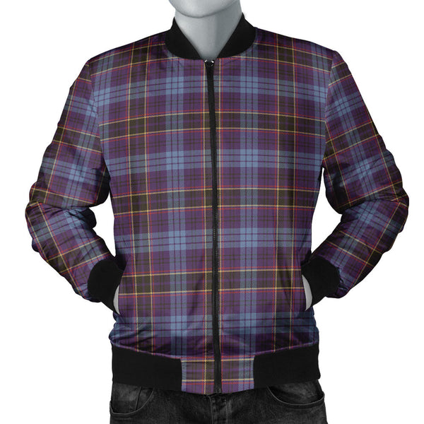 Dempster Weathered Clan Badge Tartan Bomber Jacket