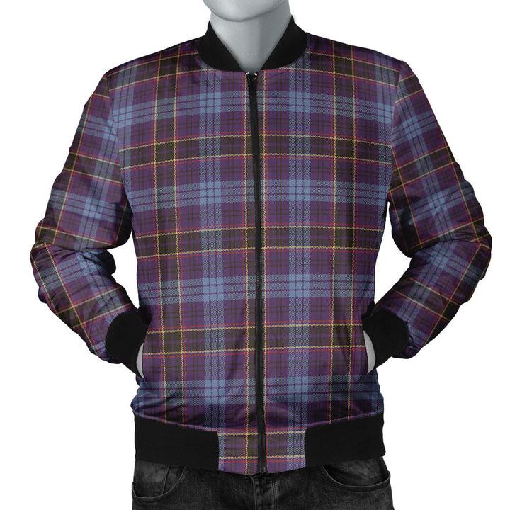 Dempster Weathered Clan Badge Tartan Bomber Jacket