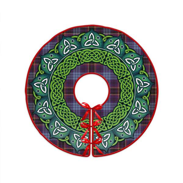 Dempster Weathered Clan Badge Tartan Christmas Tree Skirt Heritage Holiday Decor