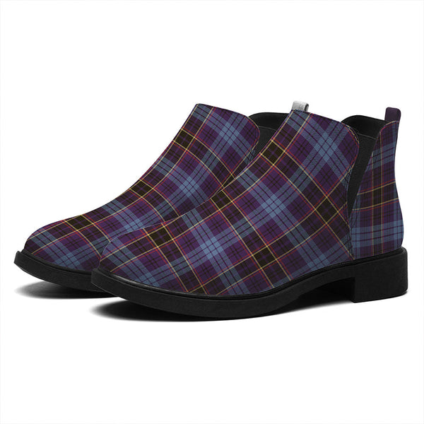 Dempster Weathered Tartan Flat Ankle Boots