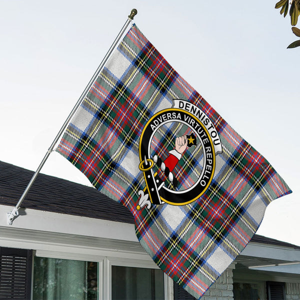 Dennistoun Clan Badge Tartan House Flag