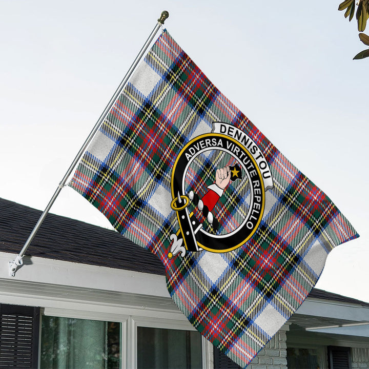 Dennistoun Clan Badge Tartan House Flag