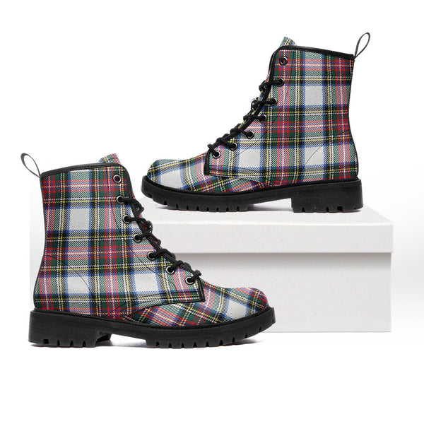 Dennistoun Clan Badge Tartan Leather Boots