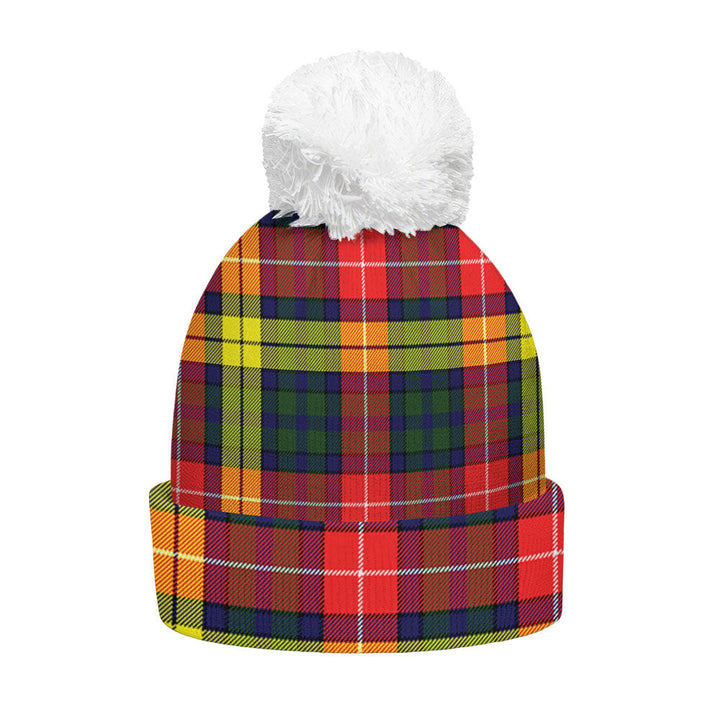 Dewar Clan Badge Tartan Bobble Beanie Hat