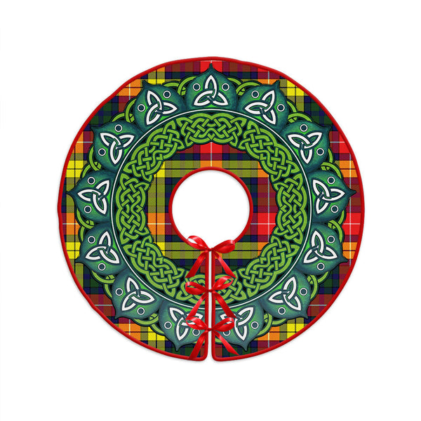 Dewar Clan Badge Tartan Christmas Tree Skirt Heritage Holiday Decor