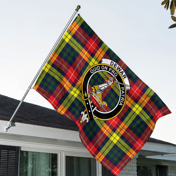 Dewar Clan Badge Tartan House Flag