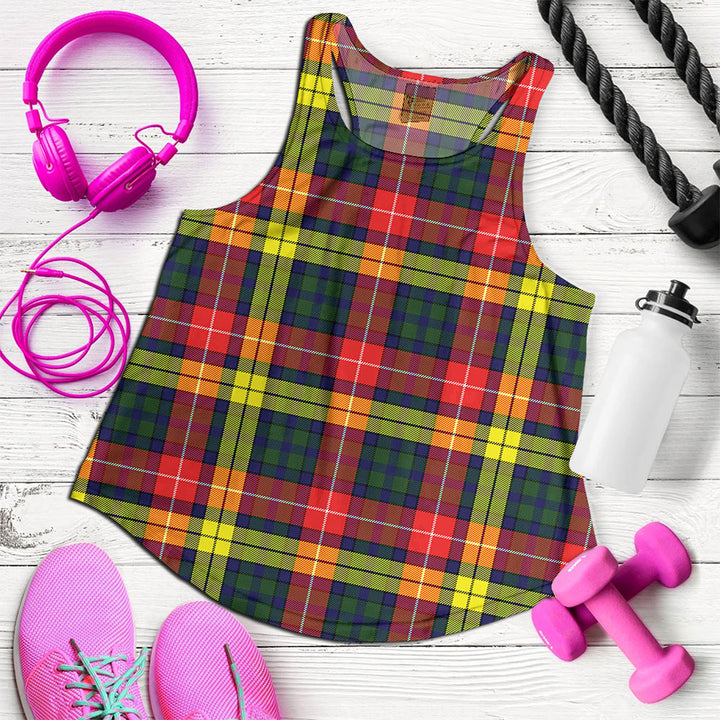 Dewar Clan Badge Tartan Women Racerback Tank Top