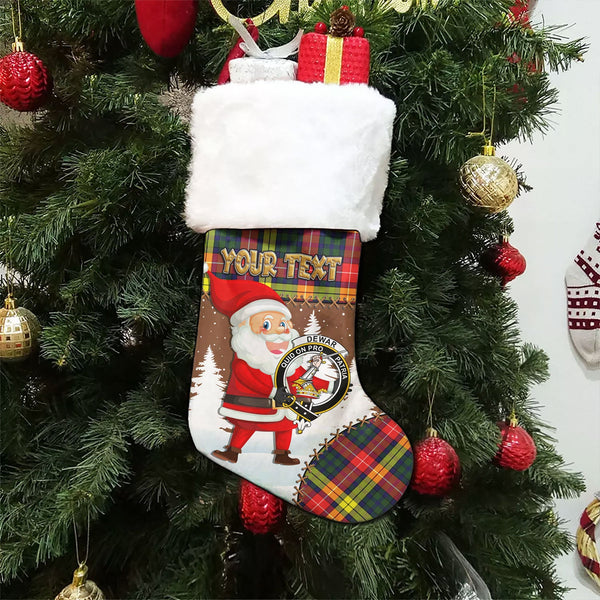 Dewar Clan Badge Tartan Christmas Stocking Holiday Blessings Merry Christmas Joy