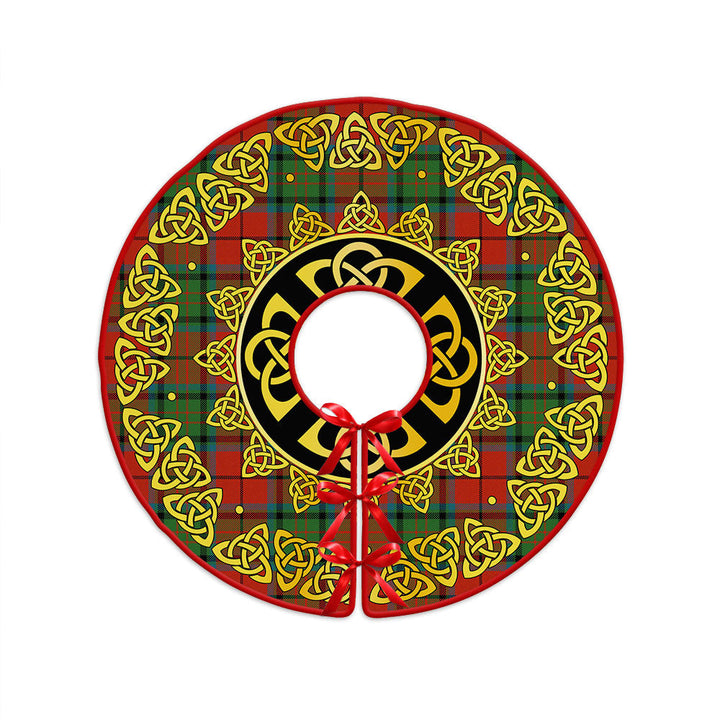Dickie Ancient Clan Badge Tartan Christmas Tree Skirt Golden Celtic Heritage
