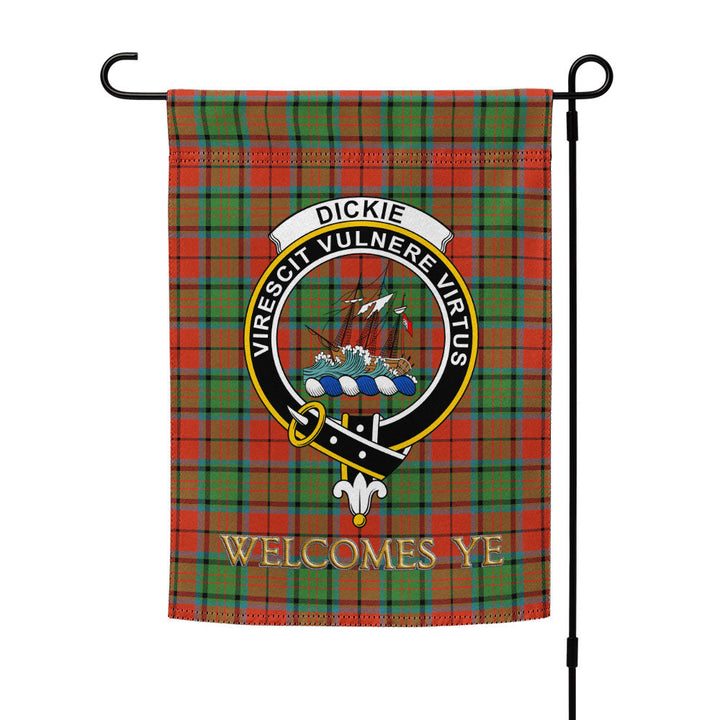 Dickie Ancient Clan Badge Tartan Garden Flag