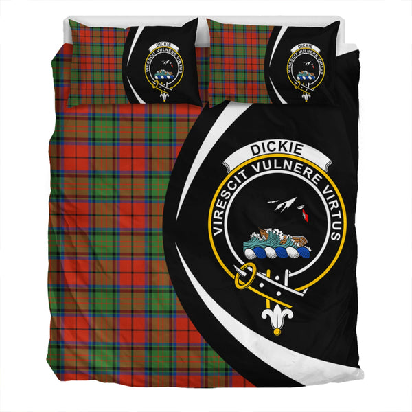 Dickie Modern Clan Badge Tartan Bedding Set Circle Style