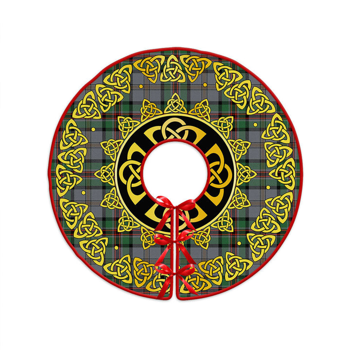 Dinwoodie Ancient Clan Badge Tartan Christmas Tree Skirt Golden Celtic Heritage