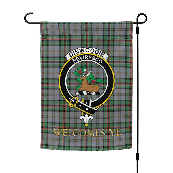 Dinwoodie Ancient Clan Badge Tartan Garden Flag