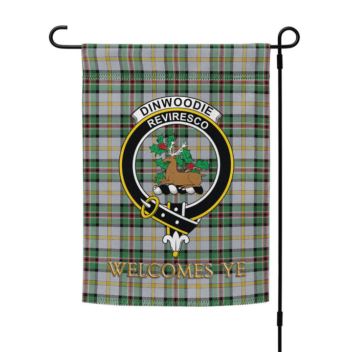 Dinwoodie Modern Clan Badge Tartan Garden Flag