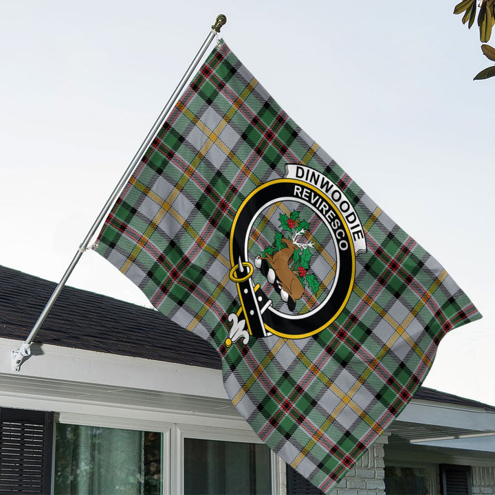 Dinwoodie Modern Clan Badge Tartan House Flag