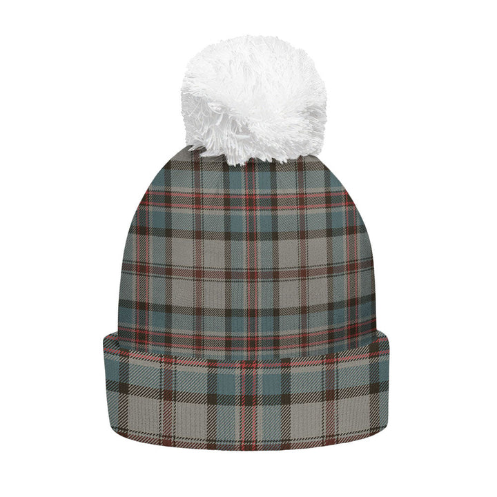 Dinwoodie Weathered Clan Badge Tartan Bobble Beanie Hat