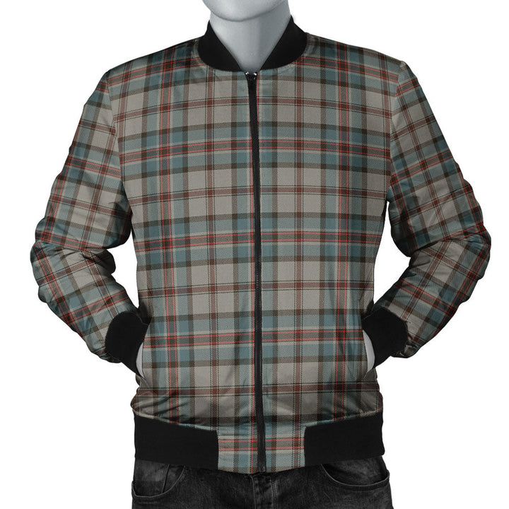 Dinwoodie Weathered Clan Badge Tartan Bomber Jacket