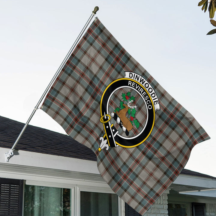 Dinwoodie Weathered Clan Badge Tartan House Flag