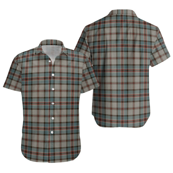 Dinwoodie Weathered Clan Badge Tartan Short Sleeve Shirt